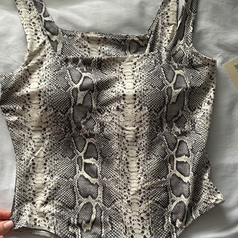 Snake print bodysuit